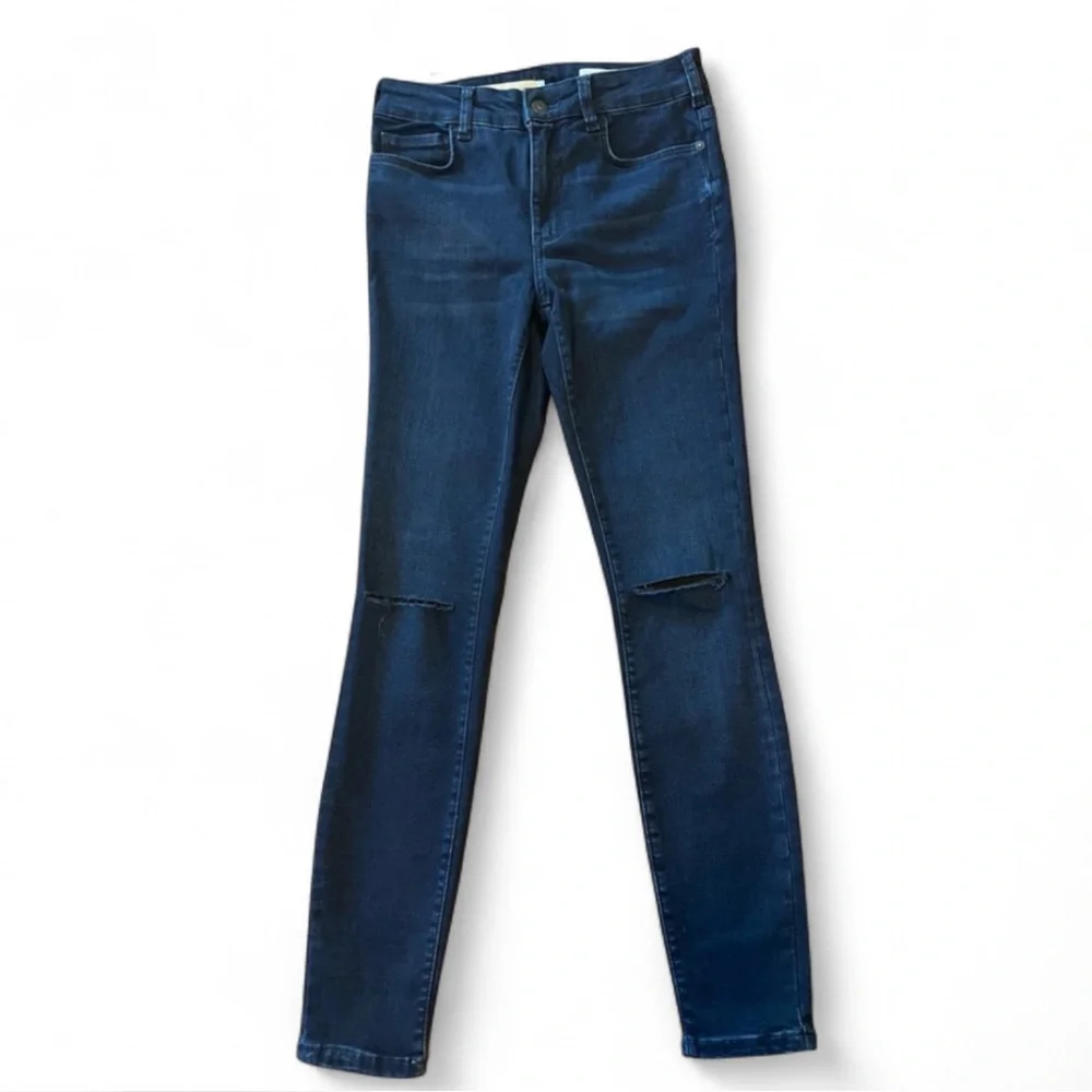Pilcro and the Letterpress by Anthropologie High-Rise Dark Blue Skinny Jeans‎